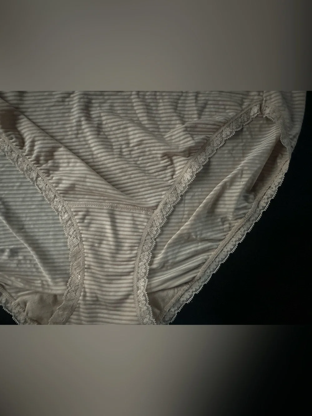 Vanity Fair Lace-Trim High-Cut Bikini Panty - Beige